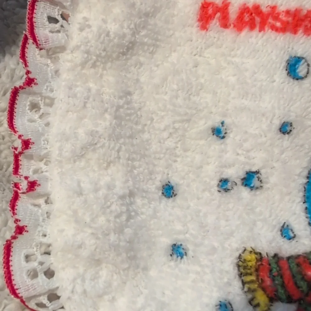 80s 90s‎ Vintage Playskool Festive Snowman Baby Bib